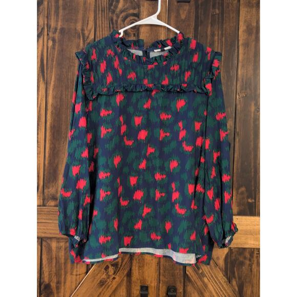 MICHELLE MCDOWELL multicolor womens blouse top size large in GUC - Picture 1 of 7
